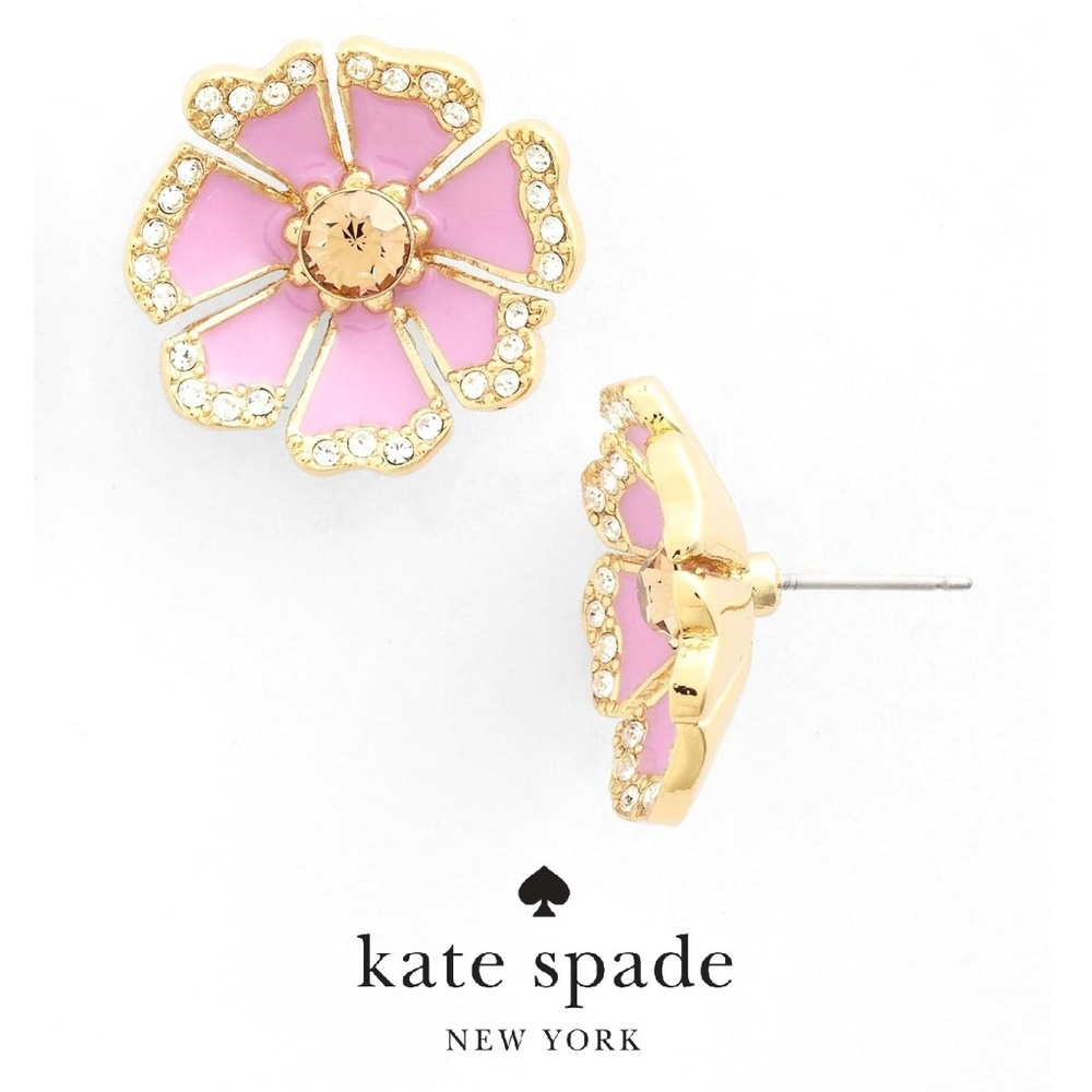 NWT Kate Spade Garden Grove Crystal Flower Studs